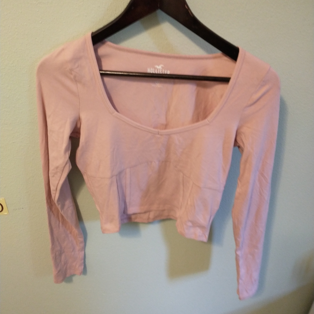 Hollister Long Sleeve Crop Top